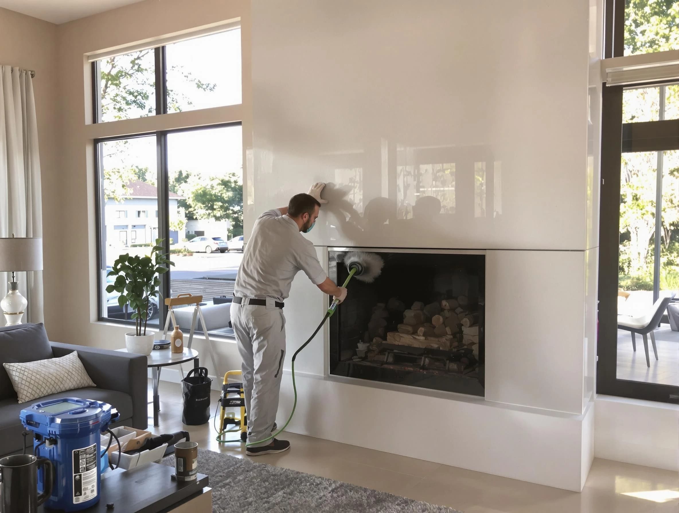 Draper Chimney Sweep performing thorough soot removal in Draper, UT