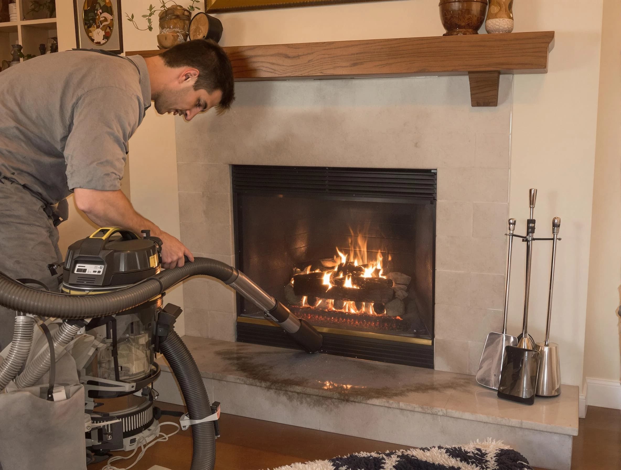 Routine fireplace upkeep by Draper Chimney Sweep in Draper, UT