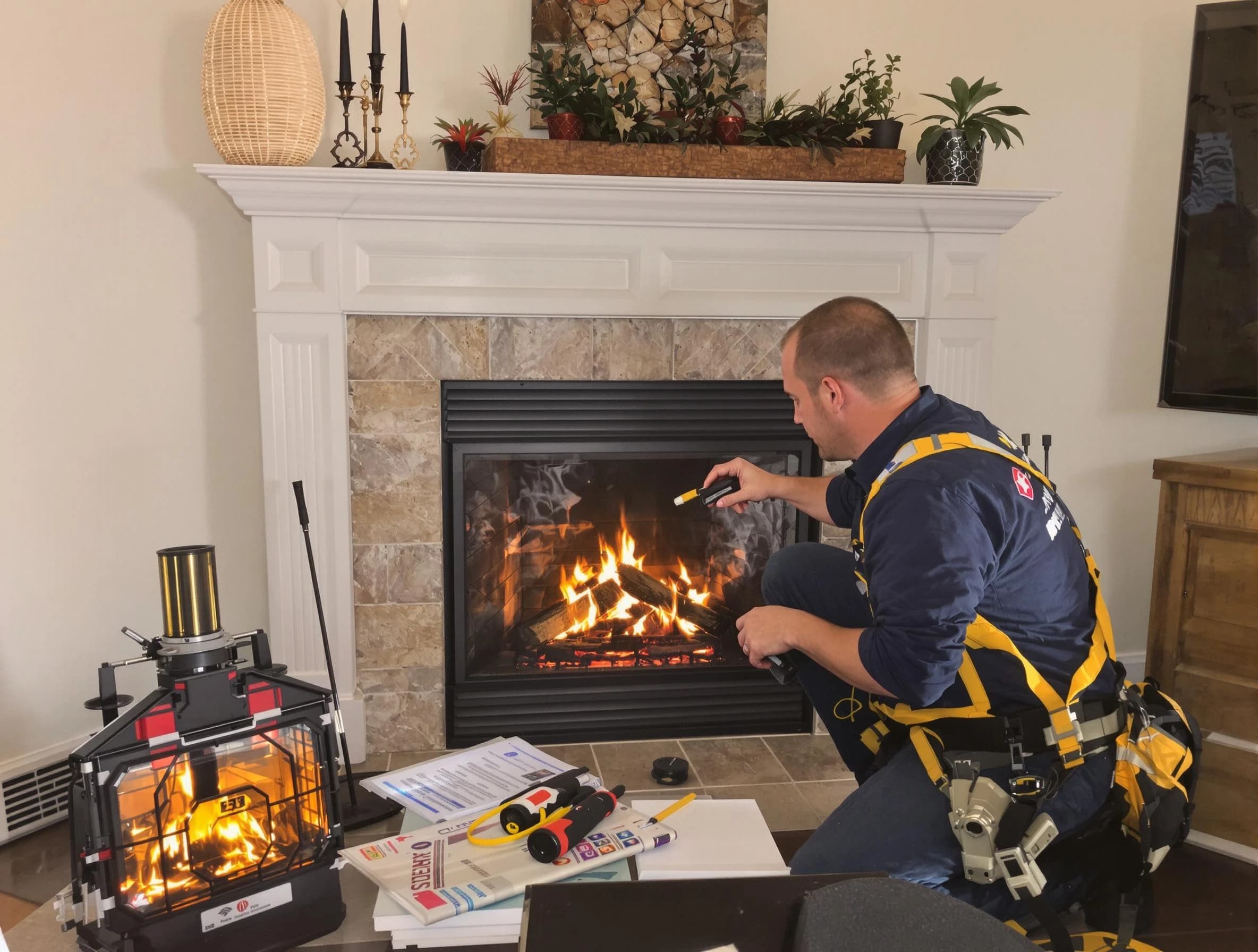 Safety-focused fireplace inspection by Draper Chimney Sweep in Draper, UT