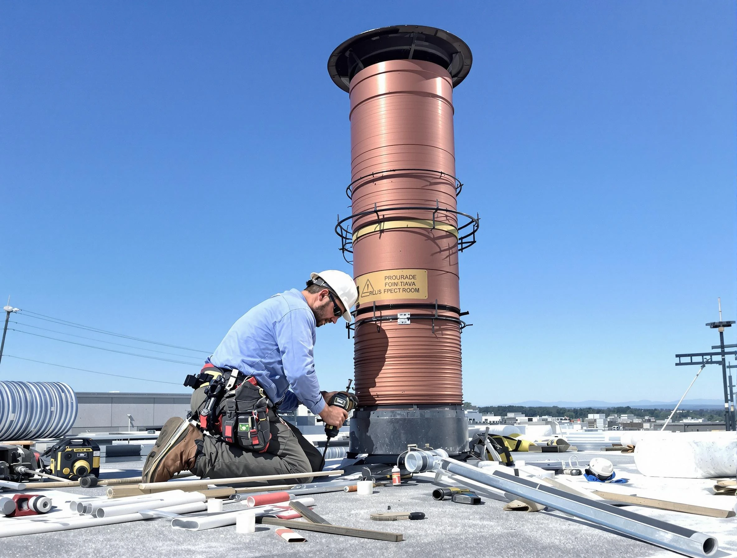Installed chimney liner by Draper Chimney Sweep in Draper, UT