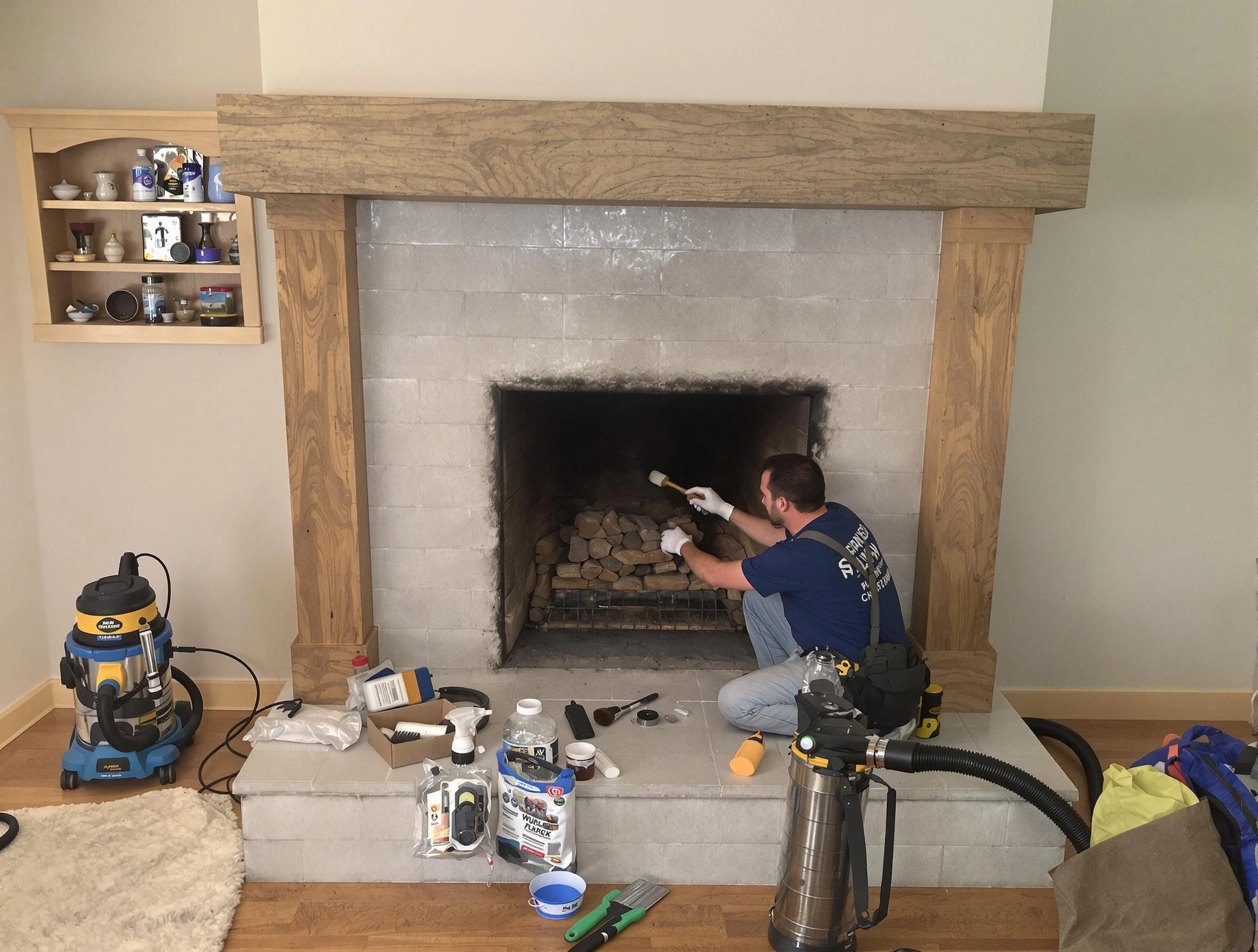 Detailed creosote removal process by Draper Chimney Sweep in Draper, UT